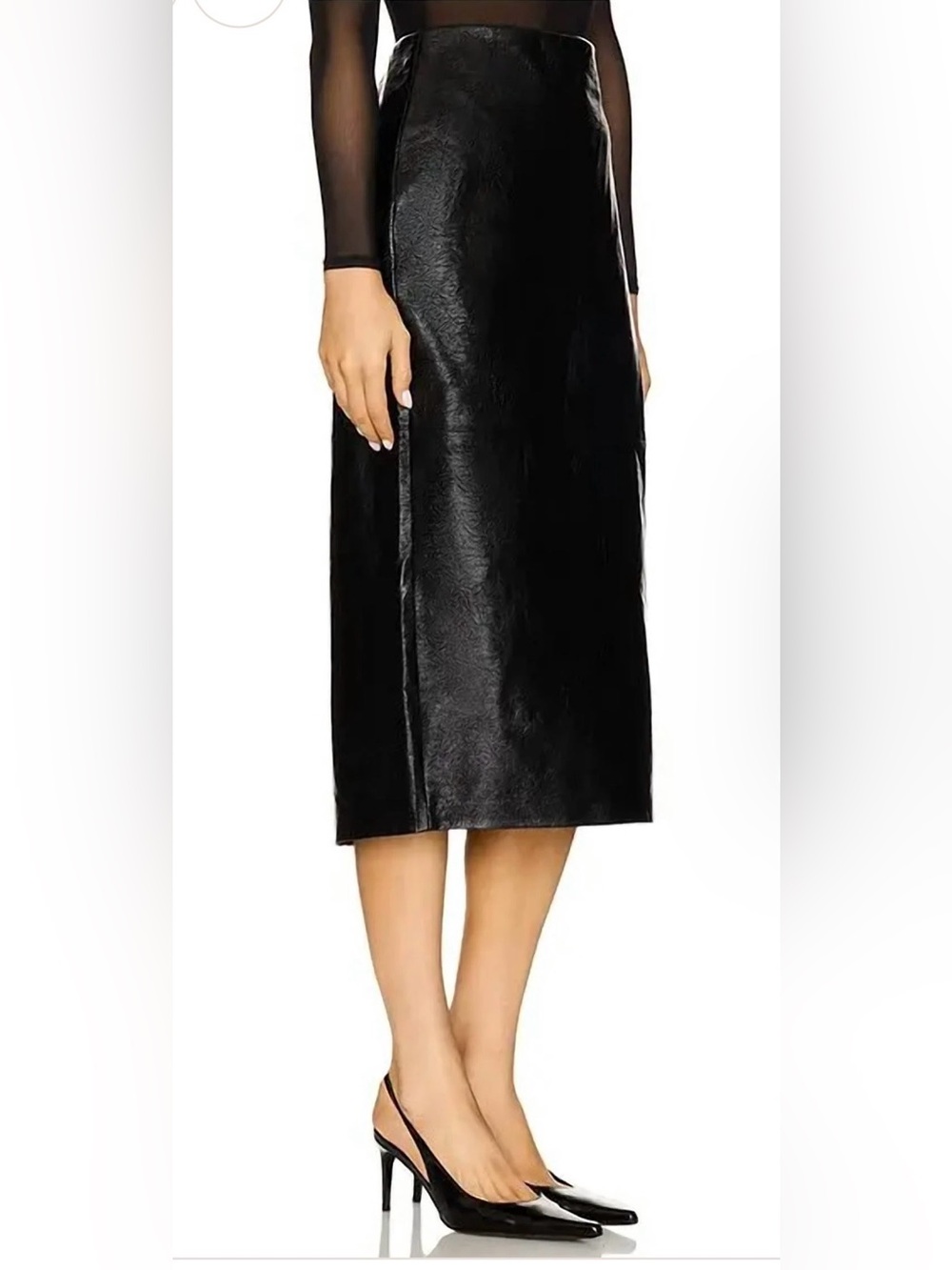 Brochu Walker Irene Faux Leather Textured Skirt
